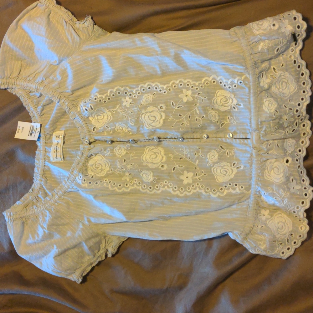 Abercrombie & Fitch Grey Medium Blouse